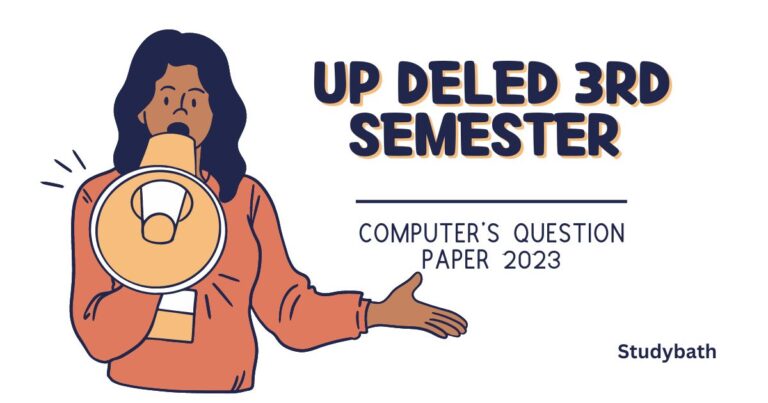 UP DELED 3rd semester Computer paper 2023
