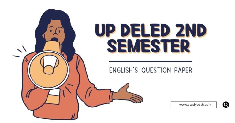 UP DELED 2nd Semester English Question Paper