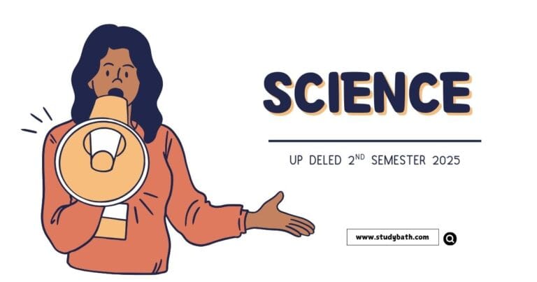 UP DELED 2nd Semester Science Question Paper 2025