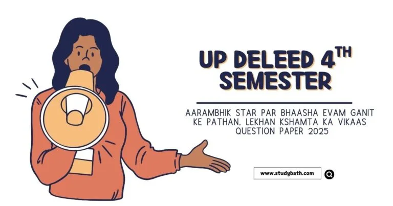 UP DELED 4th Semester Aarambhik Star Par Bhasha