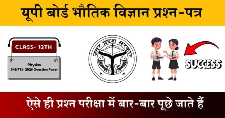 U.P Board Class 12 Physics 346(FS) Question Paper 2024
