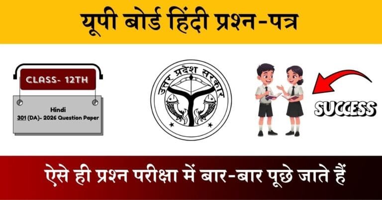 Class 12 Hindi 301(DA) Question Paper 2024