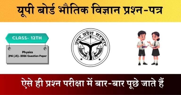 Class 12 Physics 346(JS) Question Paper 2025